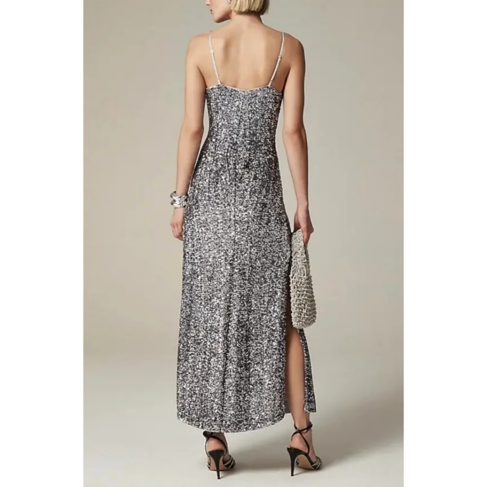J.Crew Sequin Floor-Length Slip Dress